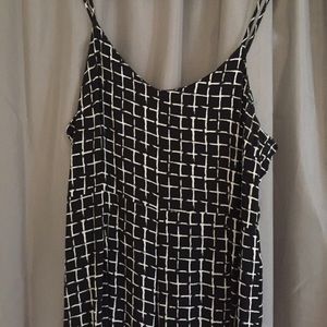 Culotte Jumpsuit Black White Trendy Sz L